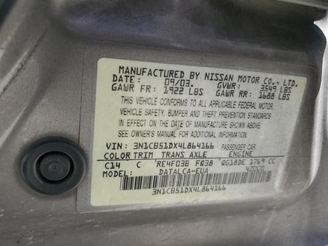 2004 Nissan Sentra 1.8