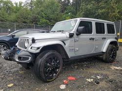 Salvage cars for sale at Waldorf, MD auction: 2024 Jeep Wrangler Sahara 4XE