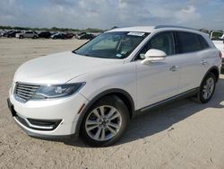 Salvage cars for sale at San Antonio, TX auction: 2017 Lincoln MKX Premiere