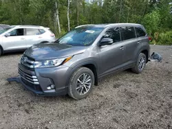 Salvage cars for sale at Cookstown, ON auction: 2017 Toyota Highlander SE