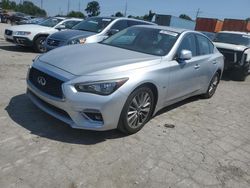 Salvage cars for sale at Bridgeton, MO auction: 2018 Infiniti Q50 Luxe