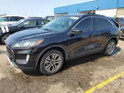 Salvage cars for sale at Woodhaven, MI auction: 2020 Ford Escape SEL