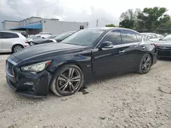 Carros salvage sin ofertas aún a la venta en subasta: 2019 Infiniti Q50 Luxe