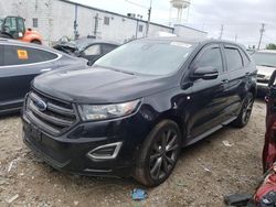 Salvage cars for sale at Dyer, IN auction: 2016 Ford Edge Sport