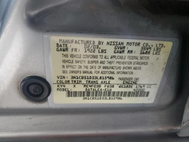 2003 Nissan Sentra XE