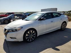 Salvage cars for sale at Grand Prairie, TX auction: 2016 Nissan Maxima 3.5S