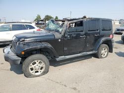 Jeep salvage cars for sale: 2015 Jeep Wrangler Unlimited Sahara