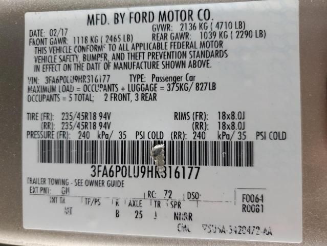 2017 Ford Fusion SE Hybrid