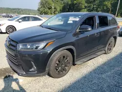 Salvage cars for sale from Copart Concord, NC: 2019 Toyota Highlander SE