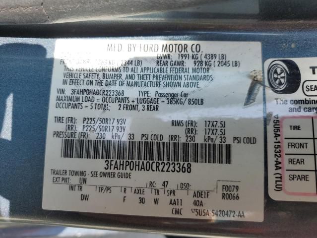 2012 Ford Fusion SE