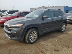 Salvage cars for sale at Woodhaven, MI auction: 2014 Jeep Cherokee Limited