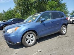 Salvage cars for sale at Portland, OR auction: 2015 Subaru Forester 2.5I Limited