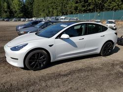 Salvage cars for sale at Graham, WA auction: 2022 Tesla Model 3