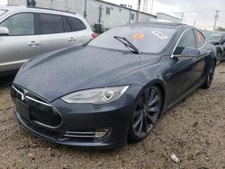 Salvage cars for sale at Chicago Heights, IL auction: 2014 Tesla Model S