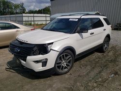 Salvage cars for sale at Spartanburg, SC auction: 2018 Ford Explorer Sport