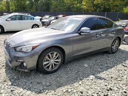 Salvage cars for sale at Waldorf, MD auction: 2021 Infiniti Q50 Pure