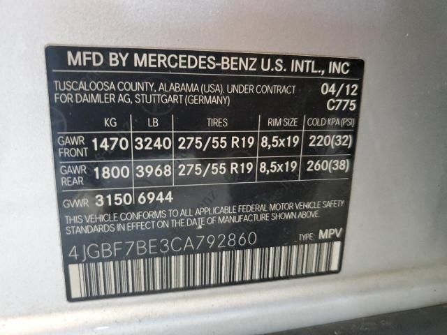 2012 Mercedes-Benz GL 450 4matic