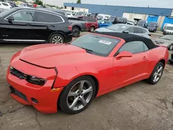 Chevrolet salvage cars for sale: 2014 Chevrolet Camaro LT