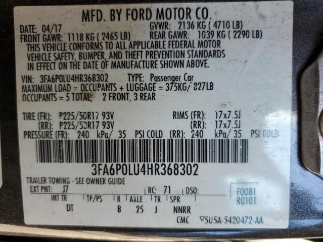 2017 Ford Fusion SE Hybrid