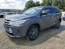 Salvage cars for sale at Concord, NC auction: 2017 Toyota Highlander SE