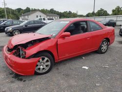 Salvage cars for sale at York Haven, PA auction: 2001 Honda Civic SI