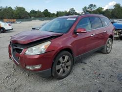 Salvage cars for sale at Madisonville, TN auction: 2012 Chevrolet Traverse LT