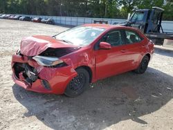 Salvage cars for sale at North Billerica, MA auction: 2016 Toyota Corolla L