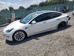 Salvage cars for sale at Riverview, FL auction: 2022 Tesla Model 3