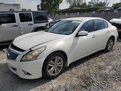 Salvage cars for sale at Opa Locka, FL auction: 2012 Infiniti G25 Base