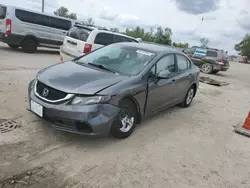 Salvage cars for sale at Pekin, IL auction: 2013 Honda Civic LX