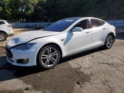 Salvage cars for sale at Austell, GA auction: 2015 Tesla Model S 70D