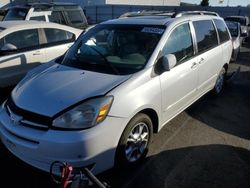 Salvage cars for sale at Vallejo, CA auction: 2004 Toyota Sienna XLE