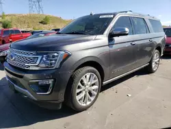 Ford Expedition salvage cars for sale: 2019 Ford Expedition Max Platinum