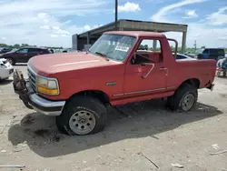 Salvage cars for sale at West Palm Beach, FL auction: 1996 Ford Bronco U100