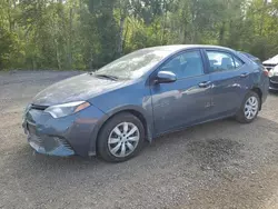 2016 Toyota Corolla L en venta en Cookstown, ON