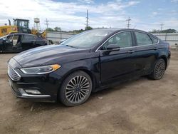 Salvage cars for sale at Chicago Heights, IL auction: 2017 Ford Fusion Titanium