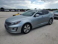 Salvage cars for sale at San Antonio, TX auction: 2015 KIA Optima Hybrid