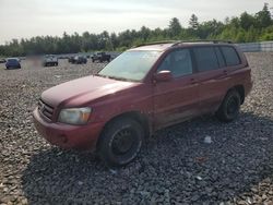 Salvage cars for sale at Windham, ME auction: 2005 Toyota Highlander