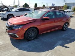 Salvage cars for sale at Wilmington, CA auction: 2021 Honda Civic LX