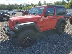 Salvage cars for sale at Windham, ME auction: 2021 Jeep Wrangler Sport