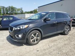 Salvage cars for sale at Spartanburg, SC auction: 2016 KIA Sorento EX