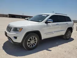 Salvage cars for sale at Andrews, TX auction: 2016 Jeep Grand Cherokee Limited