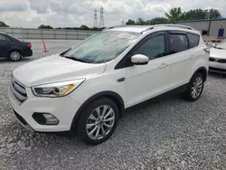 Salvage cars for sale at Barberton, OH auction: 2017 Ford Escape Titanium