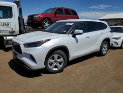 Salvage cars for sale at Brighton, CO auction: 2022 Toyota Highlander L