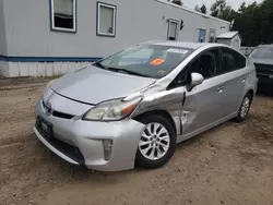 Salvage cars for sale at Lyman, ME auction: 2013 Toyota Prius PLUG-IN