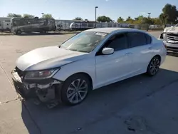 Salvage cars for sale at Sacramento, CA auction: 2015 Honda Accord Sport