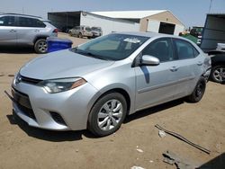 Salvage cars for sale at Brighton, CO auction: 2016 Toyota Corolla L