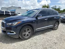 Salvage cars for sale at Opa Locka, FL auction: 2020 Infiniti QX60 Luxe