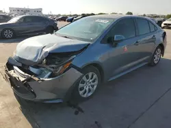 Salvage cars for sale at Grand Prairie, TX auction: 2021 Toyota Corolla LE