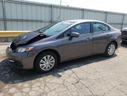 Salvage cars for sale at Dyer, IN auction: 2015 Honda Civic LX